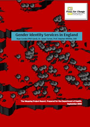 Image and Link for the Gender Identitiy Services in England Report produced by Press For Change